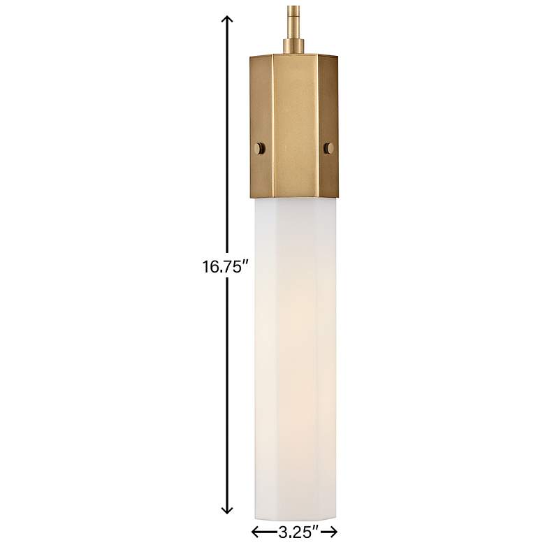 Image 3 Hinkley Facet 3 1/4" Wide Heritage Brass Mini Pendant more views