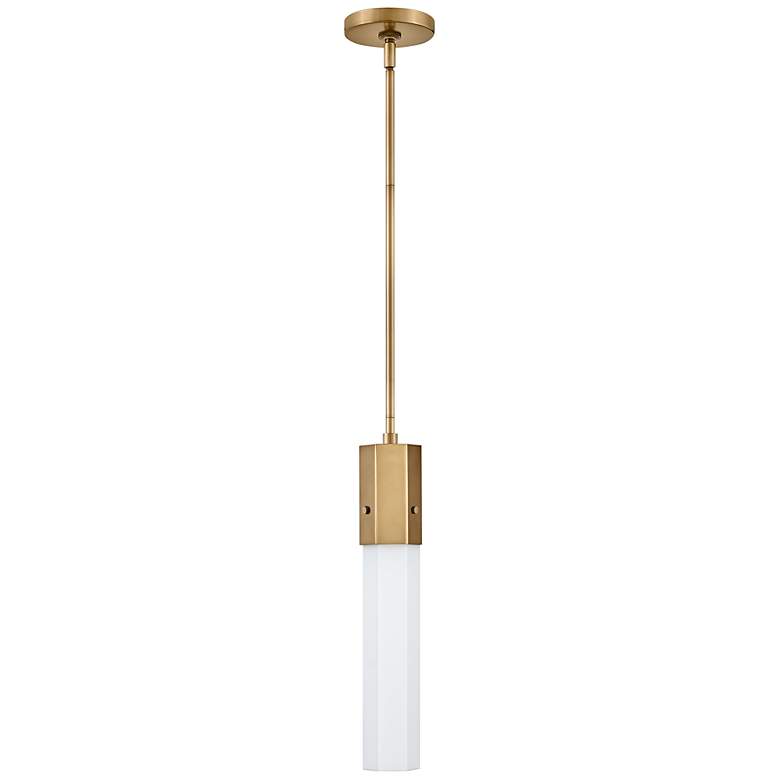 Image 4 Hinkley Facet 3 1/4" Wide Heritage Brass Mini Pendant more views