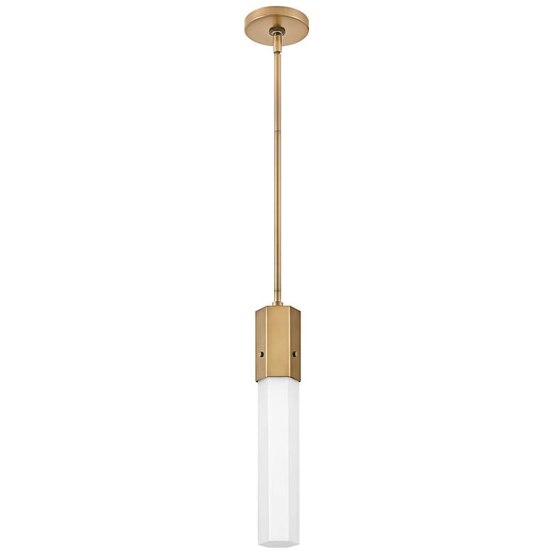 Image 5 Hinkley Facet 3 1/4" Wide Heritage Brass Mini Pendant more views
