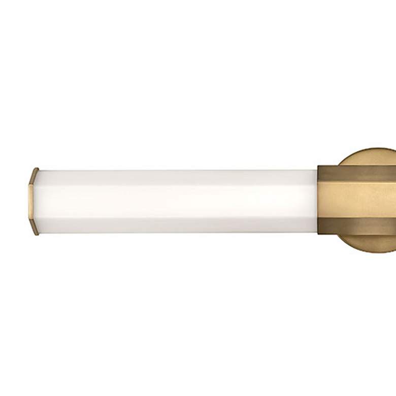 Image 2 Hinkley Facet 32" Brass and White Glass Modern LED Bath Light more views