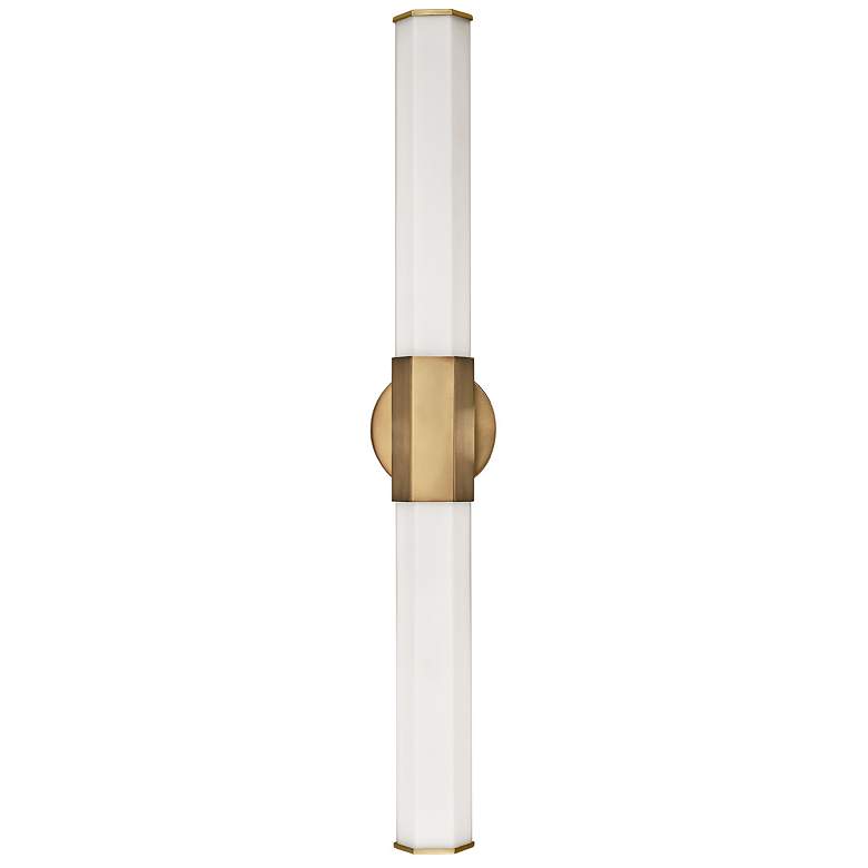 Image 7 Hinkley Facet 32" Brass and White Glass Modern LED Bath Light more views