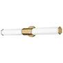 7_Hinkley Facet 32" Brass and White Glass Modern LED Bath Light more views