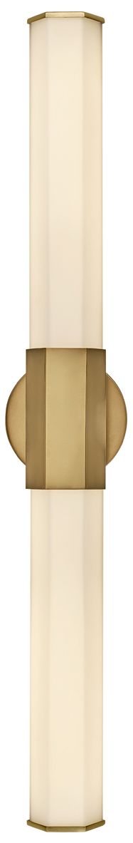 Hinkley Facet 32" Brass and White Glass Modern LED Bath Light
