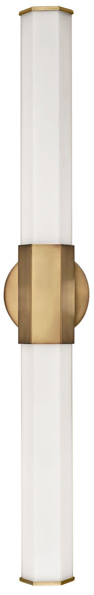 Hinkley Facet 32" Brass and White Glass Modern LED Bath Light