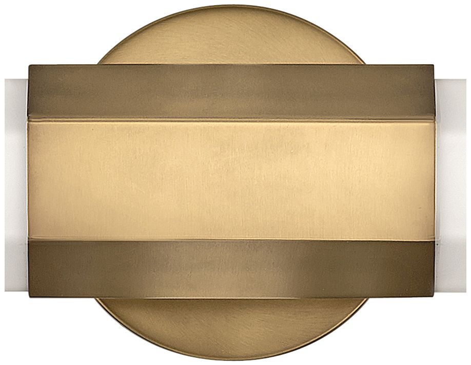 Hinkley Facet 32" Brass and White Glass Modern LED Bath Light