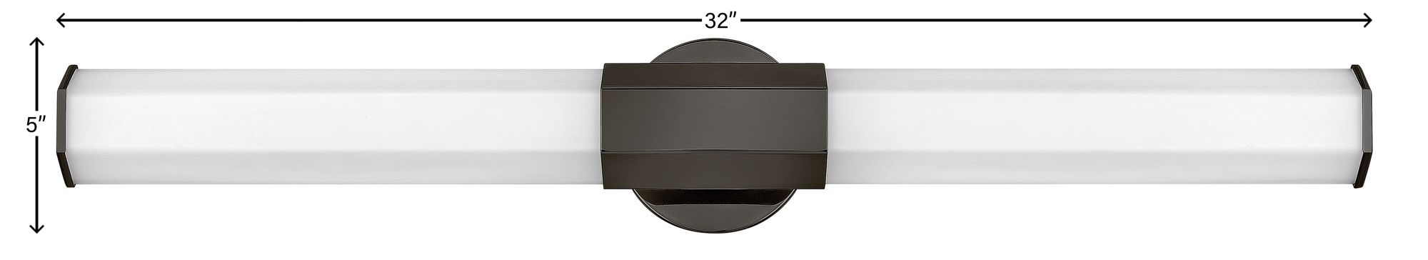 Hinkley Facet 32" Wide Black Oxide LED Bath Light