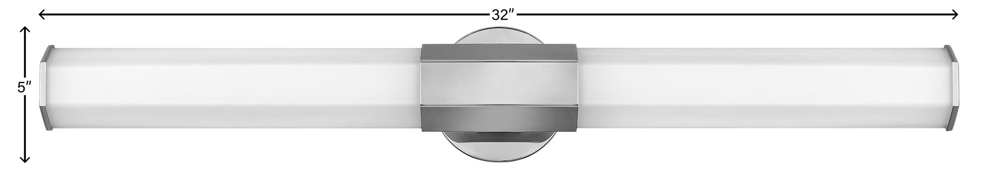 Hinkley Facet 32"W Polished Nickel 2-Light LED Bath Light