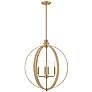 1_Hinkley Fallon 24"W Lacquered Brass 4-Light Orb Chandelier