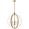 Hinkley Fallon 24"W Lacquered Brass 4-Light Orb Chandelier