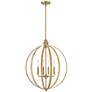 3_Hinkley Fallon 24"W Lacquered Brass 4-Light Orb Chandelier more views