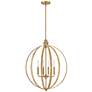 4_Hinkley Fallon 24"W Lacquered Brass 4-Light Orb Chandelier more views