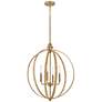 5_Hinkley Fallon 24"W Lacquered Brass 4-Light Orb Chandelier more views