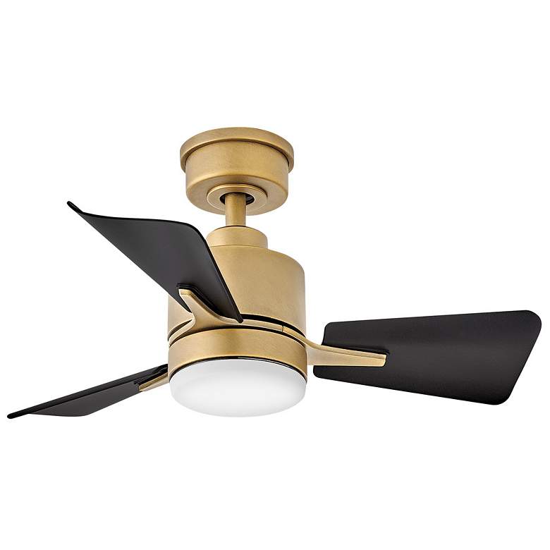 Image 1 Hinkley Fan Atom 30 inch LED Fan Heritage Brass