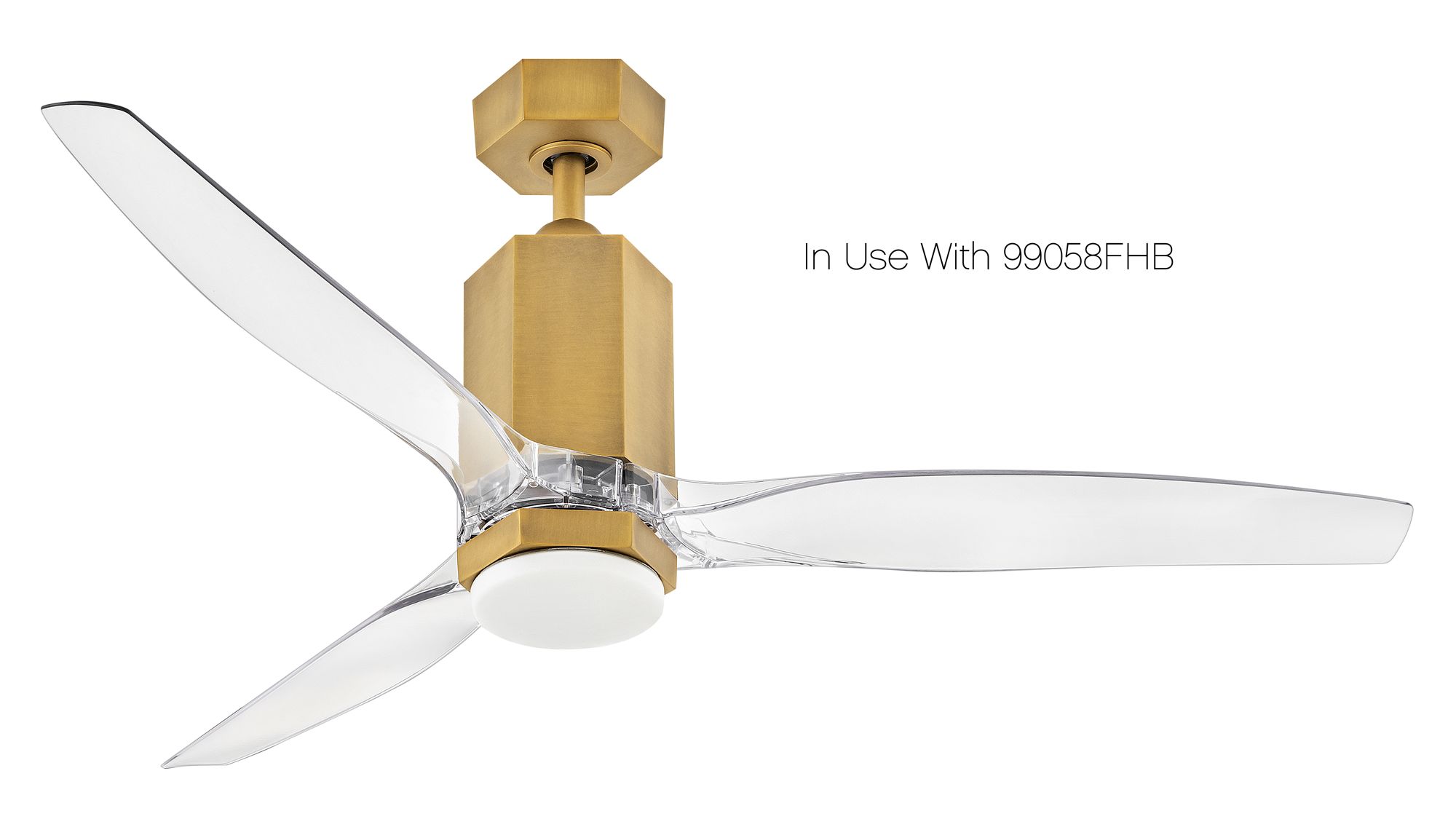 Image 4 Hinkley Fan Facet 52" LED Smart Fan Heritage Brass more views