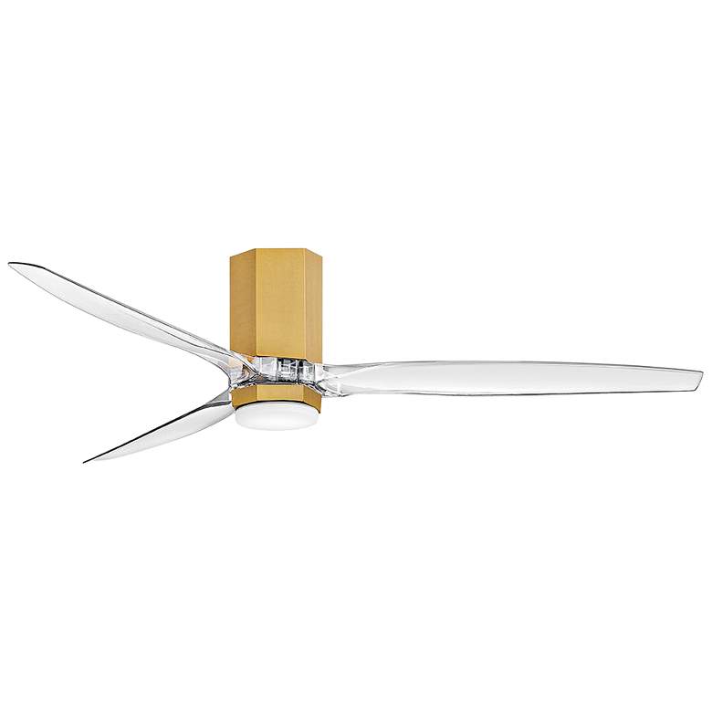 Image 1 Hinkley Fan Facet 60" LED Smart Fan Heritage Brass