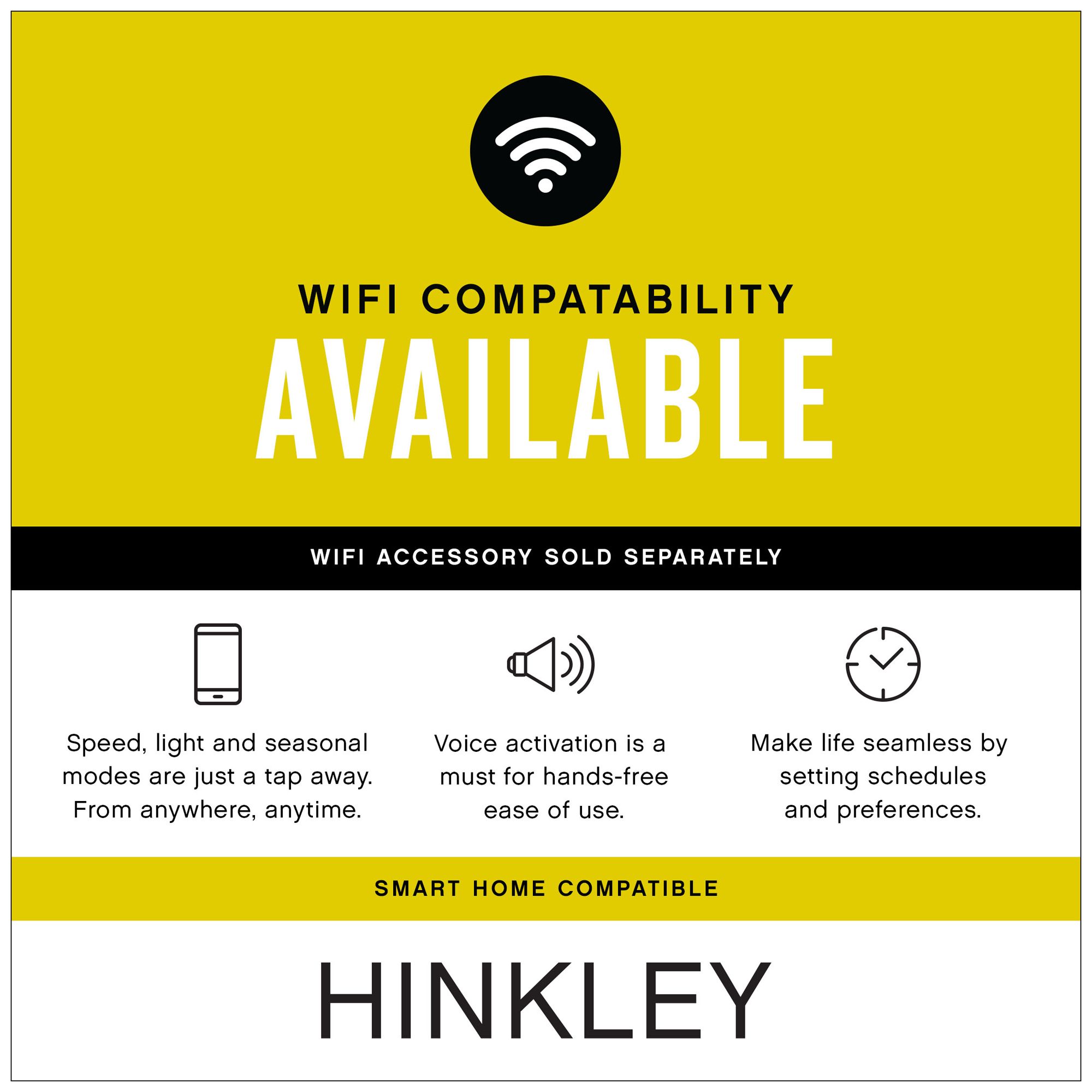 HINKLEY FAN Metro 52" Fan Brushed Nickel Matte Black Silver Blades