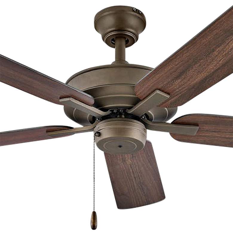 Image 2 HINKLEY FAN Metro Wet 52" Fan Metallic Matte Bronze Walnut Blades more views