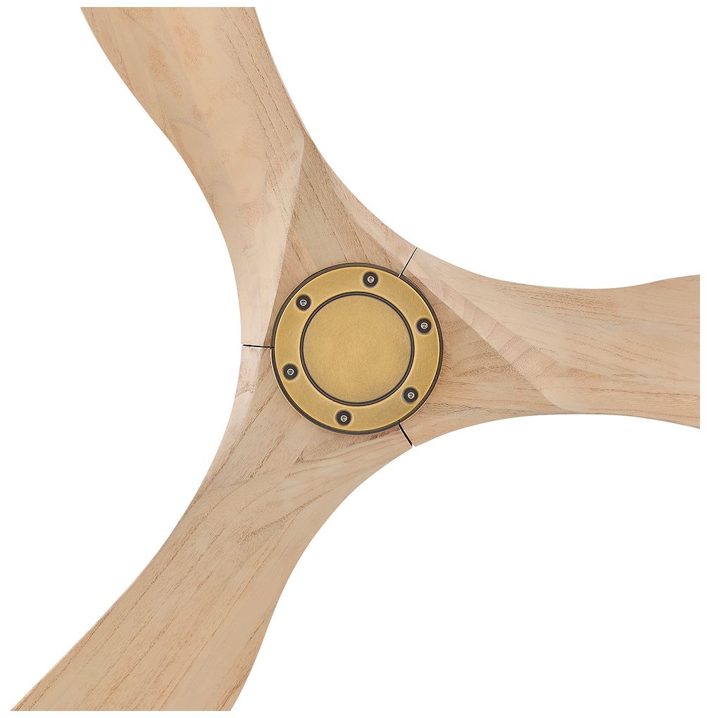 Hinkley Fan Swell Illuminated 56" LED Smart Fan Heritage Brass