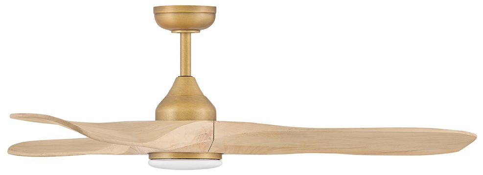 Hinkley Fan Swell Illuminated 56" LED Smart Fan Heritage Brass