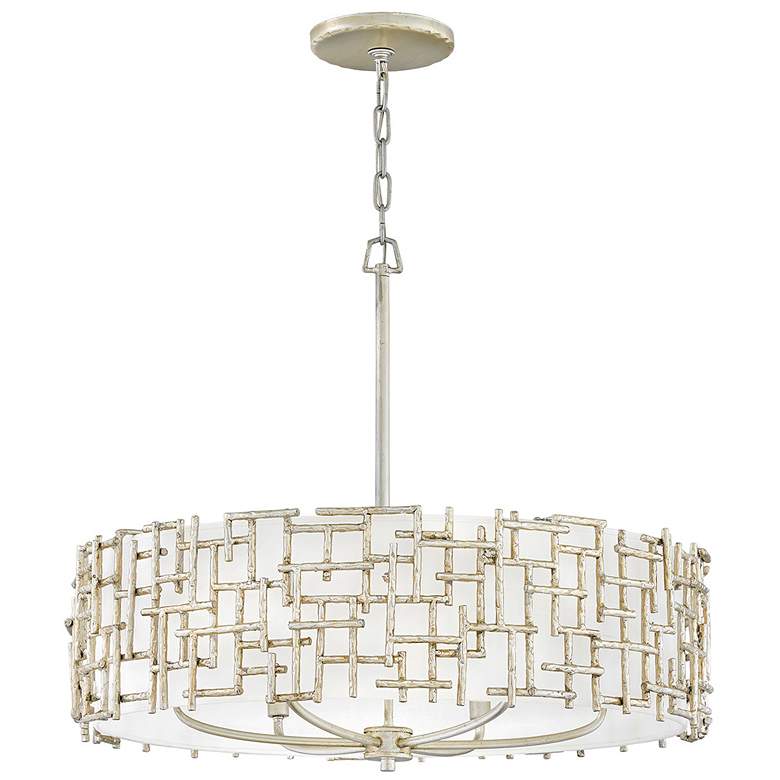 Image 1 Hinkley Farrah 28" Wide Silver Leaf Modern Drum Chandelier