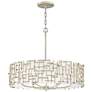 1_Hinkley Farrah 28" Wide Silver Leaf Modern Drum Chandelier