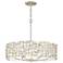 Hinkley Farrah 28" Wide Silver Leaf Modern Drum Chandelier
