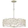 2_Hinkley Farrah 28" Wide Silver Leaf Modern Drum Chandelier more views