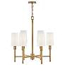 1_Hinkley Fenwick 28" Wide Heritage Brass 6-Light Chandelier