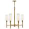 Hinkley Fenwick 28" Wide Heritage Brass 6-Light Chandelier