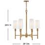 3_Hinkley Fenwick 28" Wide Heritage Brass 6-Light Chandelier more views