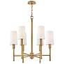 5_Hinkley Fenwick 28" Wide Heritage Brass 6-Light Chandelier more views
