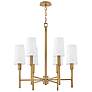 6_Hinkley Fenwick 28" Wide Heritage Brass 6-Light Chandelier more views