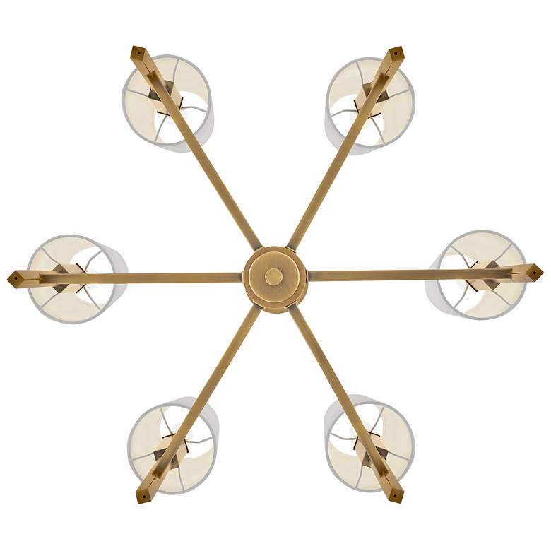 Image 7 Hinkley Fenwick 28" Wide Heritage Brass 6-Light Chandelier more views