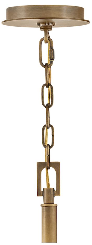 Hinkley Fenwick 28" Wide Heritage Brass 6-Light Chandelier