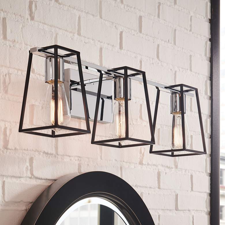 Image 1 Hinkley Filmore 24" Wide Chrome 3-Light Vanity Bath Light
