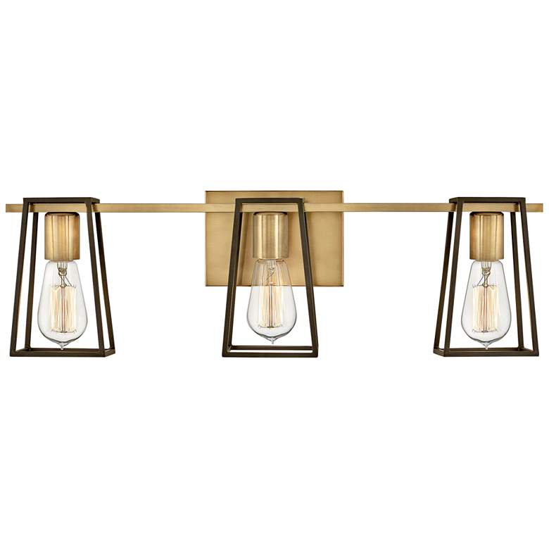 Image 1 Hinkley Filmore 24 inch Wide Heritage Brass 3-Light Bath Light