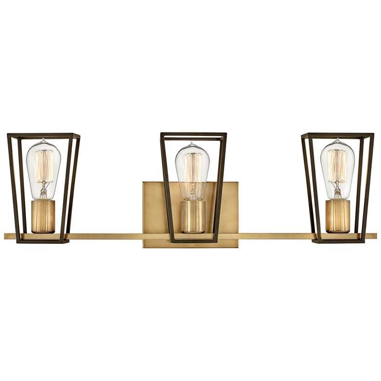 Image 3 Hinkley Filmore 24" Wide Heritage Brass 3-Light Bath Light more views
