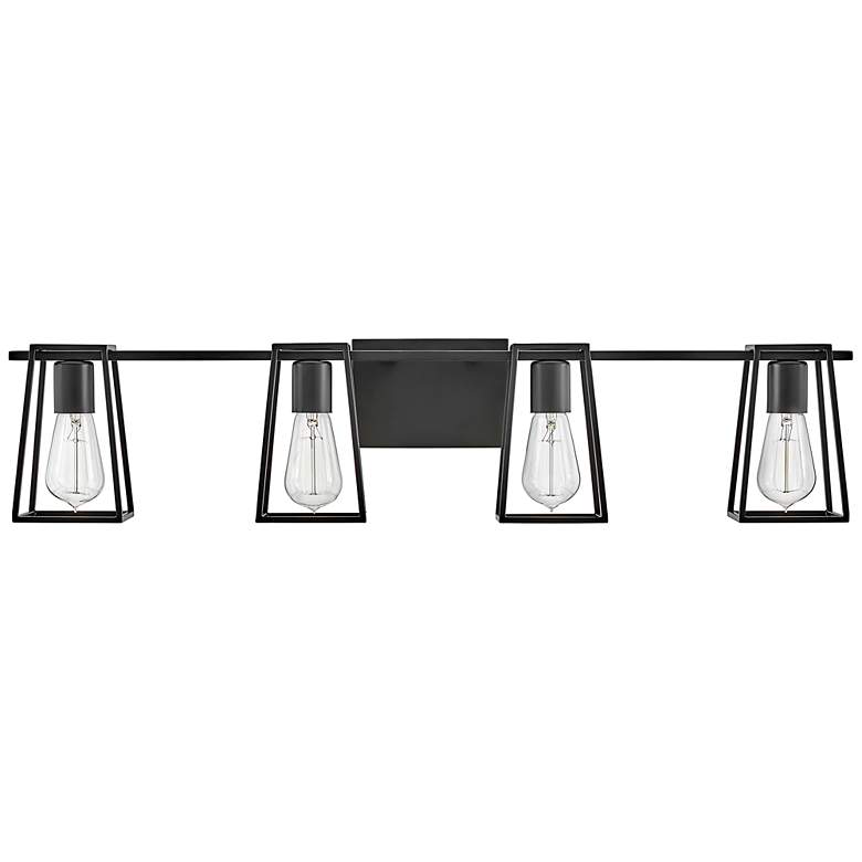 Image 7 Hinkley Filmore 33 1/2" Wide 4-Light Black Industrial Bath Light more views