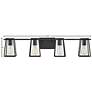 Hinkley Filmore 33 1/2" Wide 4-Light Black Industrial Bath Light