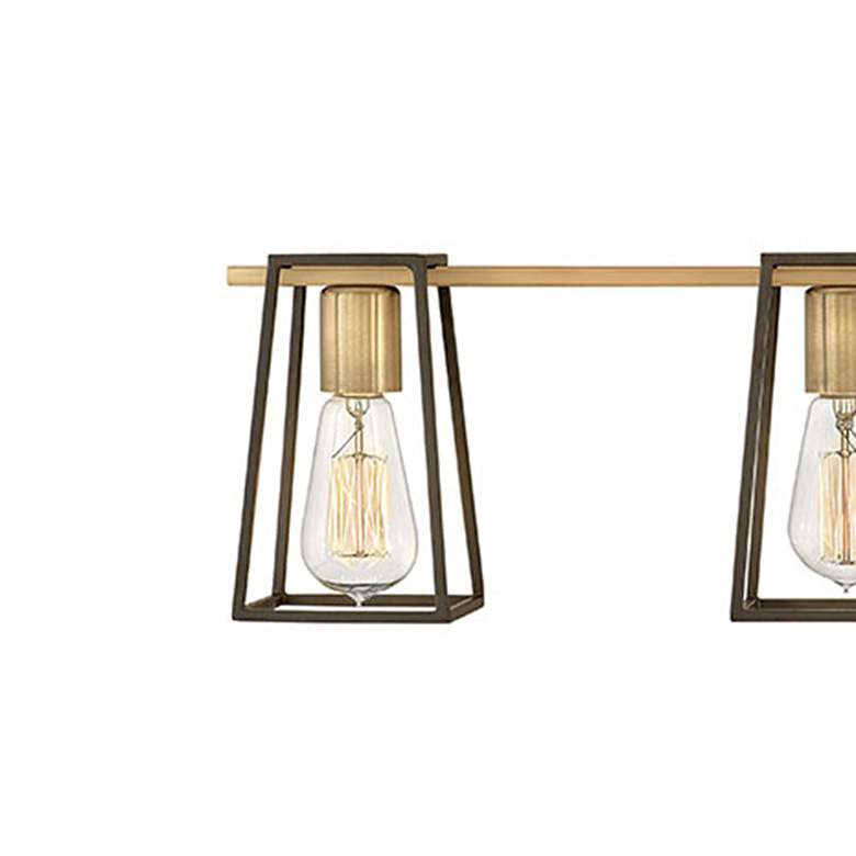 Image 3 Hinkley Filmore 33 1/2" Wide 4-Light Heritage Brass Bath Vanity Light more views