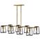 Hinkley Filmore 40"W Heritage Brass 8-Light Island Pendant