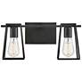 1_Hinkley Filmore 7 1/2" High Black 2-Light Wall Sconce