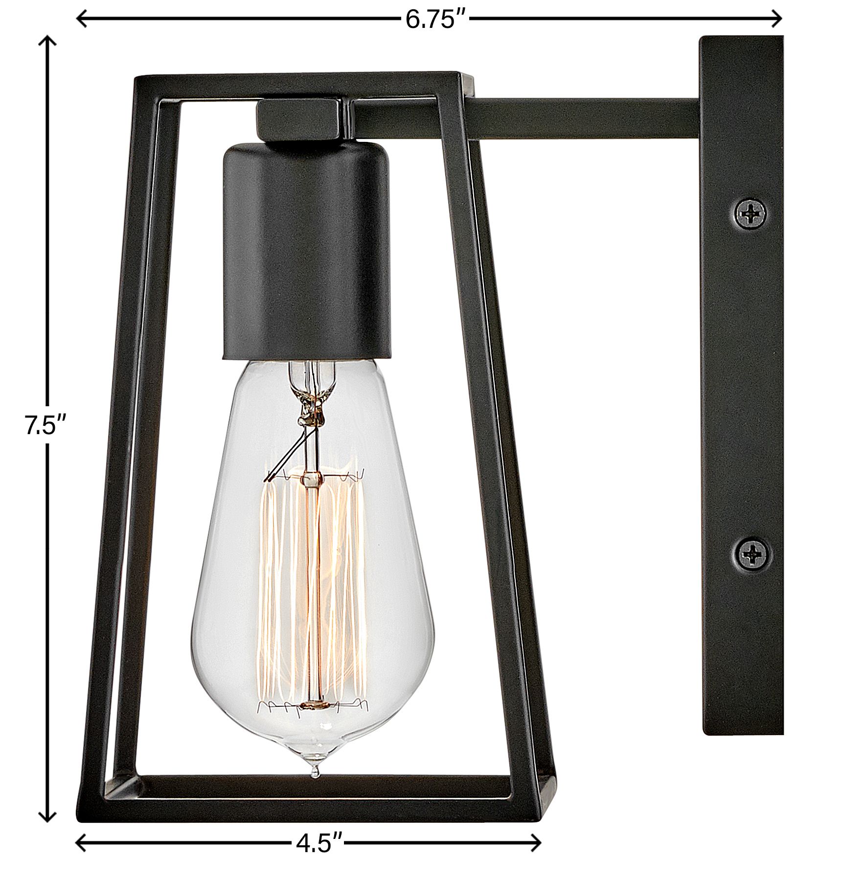 Hinkley Filmore 7 1/2" High Black Wall Sconce