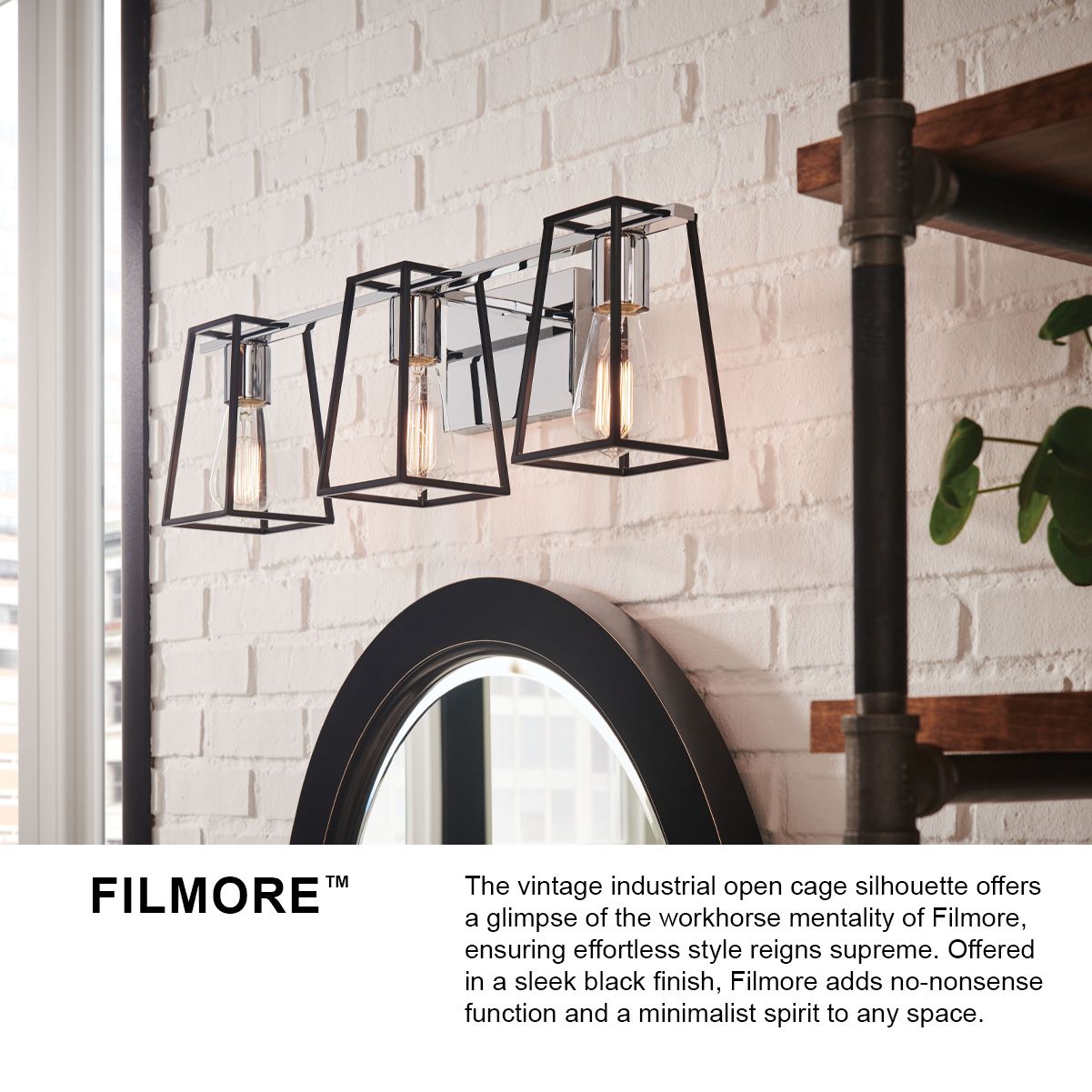 Hinkley Filmore 7 1/2" High Black Wall Sconce