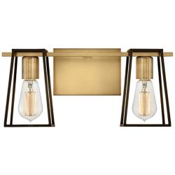 Hinkley Filmore 7 1/2&quot; High Heritage Brass 2-Light Wall Sconce