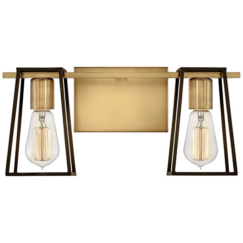 Image 1 Hinkley Filmore 7 1/2" High Heritage Brass 2-Light Wall Sconce