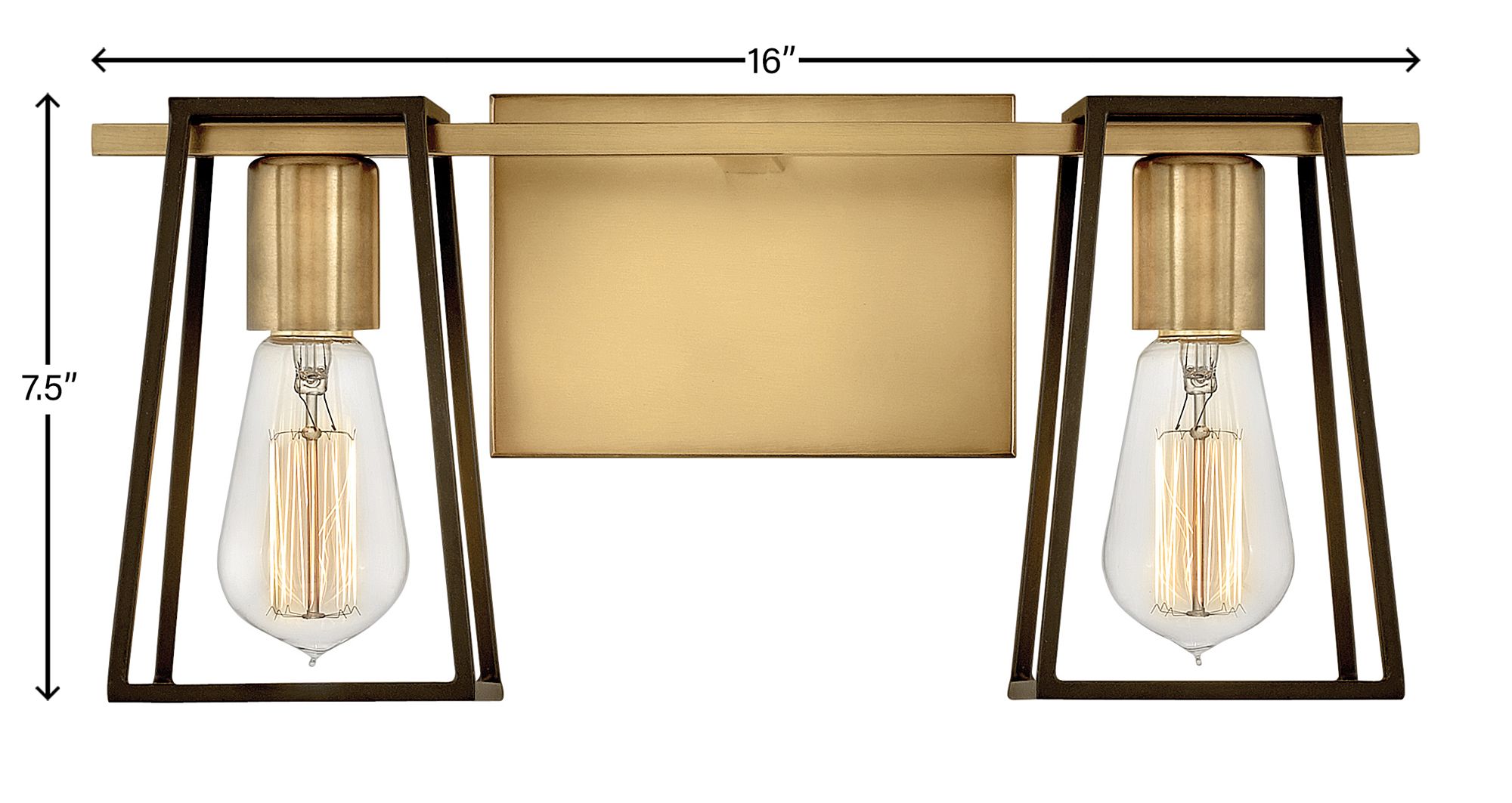 Image 6 Hinkley Filmore 7 1/2" High Heritage Brass 2-Light Wall Sconce more views