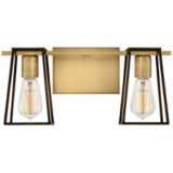 Hinkley Filmore 7 1/2&quot;H Heritage Brass 2-Light Wall Sconce