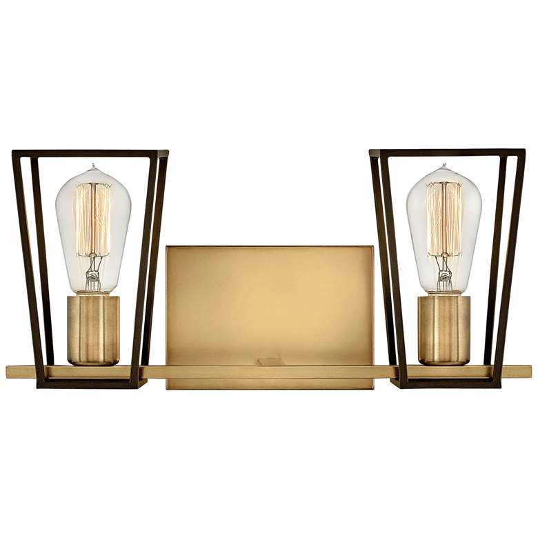 Image 3 Hinkley Filmore 7 1/2 inchH Heritage Brass 2-Light Wall Sconce more views