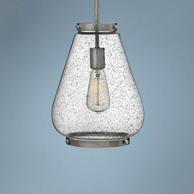 Image 1 Hinkley Finley 10" Wide Brushed Nickel Mini Pendant